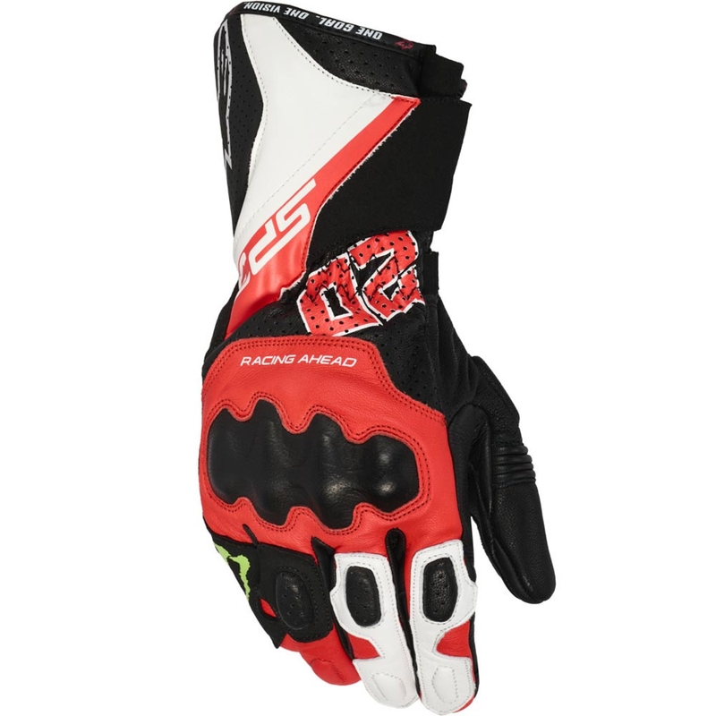 Alpinestars SP-3 FQ20 kollekciós motoros kesztyű fekete-fluo-piros-fehér