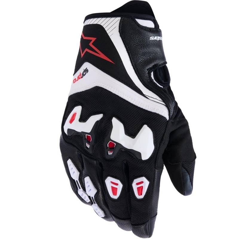 Alpinestars SP-R PRO motoros kesztyű fekete-fehér-piros