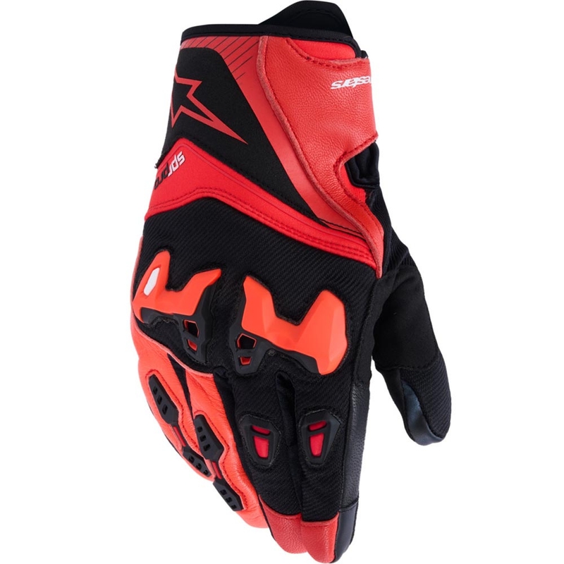 Rukavice na motorku Alpinestars SP-R PRO červeno-fluo červeno-černé
