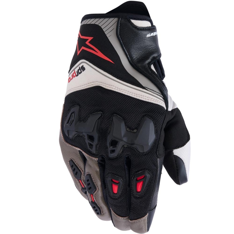 Alpinestars SP-R PRO motoros kesztyű világosszürke-barna-narancssárga