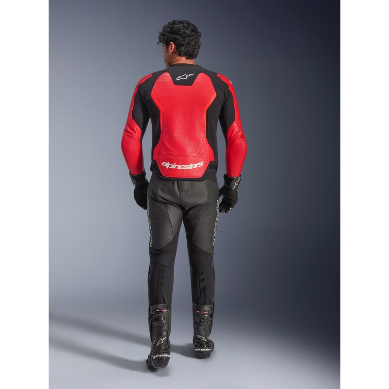 Alpinestars GP Force V2 Airflow motoros bőrkabát fluo piros-fekete-fehér