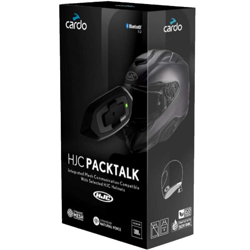Interkom na motorku Cardo HJC Packtalk černý
