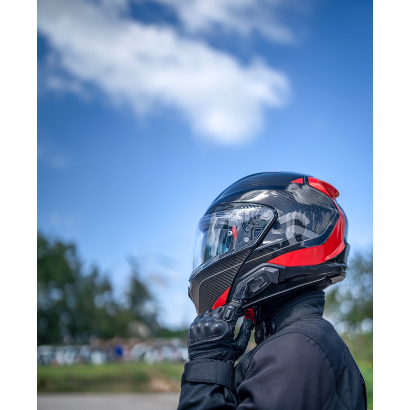 Interkom na motorku Cardo HJC Packtalk černý