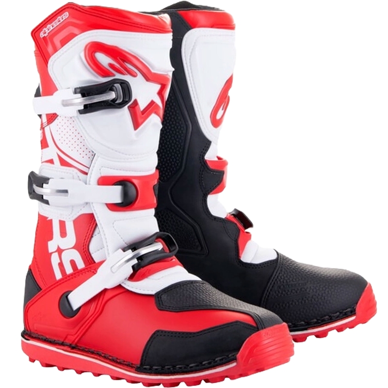 Alpinestars Tech Trial motoros csizma fehér-piros-fekete
