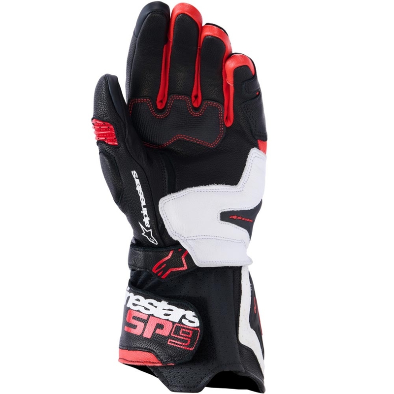 Alpinestars SP-9 motoros kesztyű fekete-fehér-piros