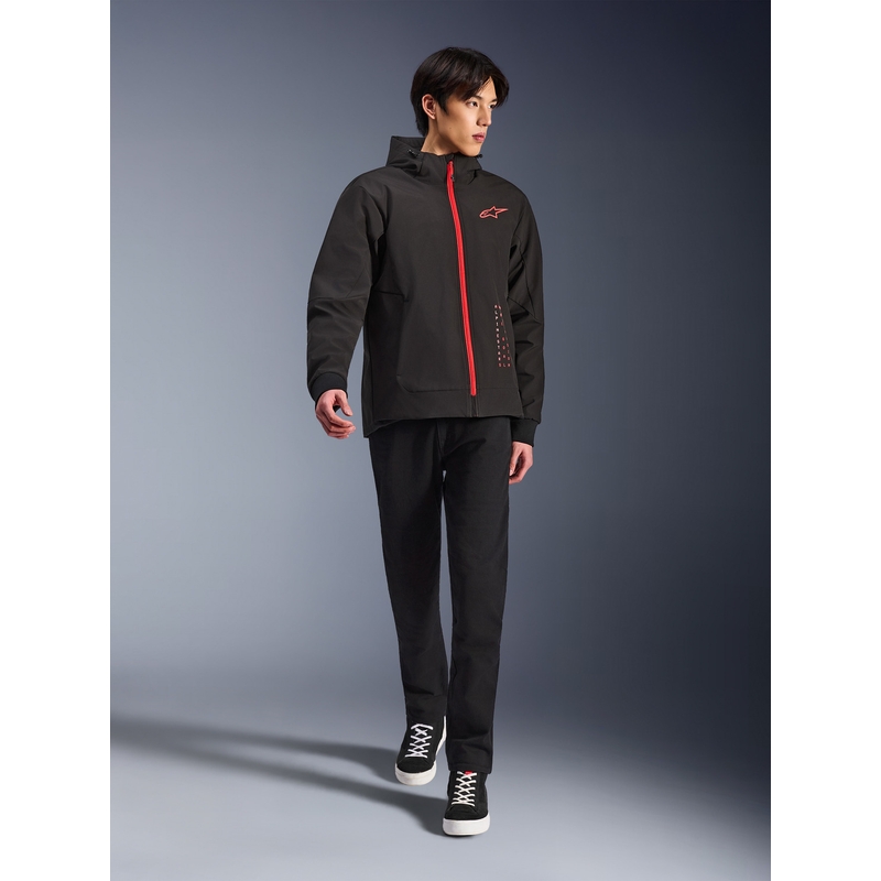 Alpinestars RADIUM TECH HOODIE motoros pulóver fekete-piros