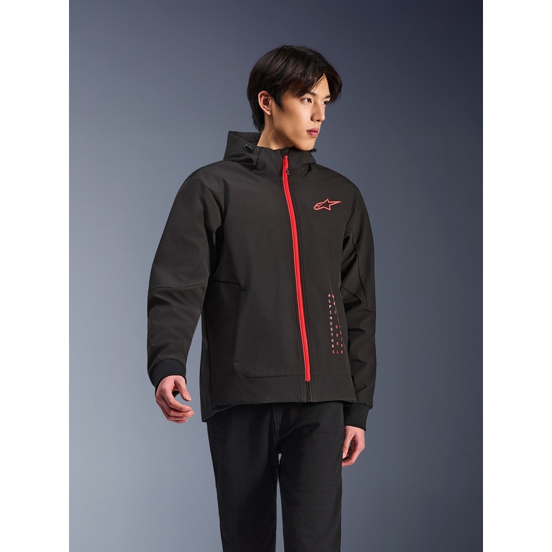 Alpinestars RADIUM TECH HOODIE motoros pulóver fekete-piros