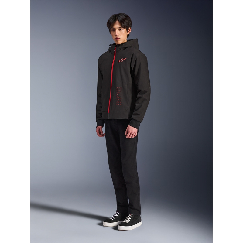 Alpinestars RADIUM TECH HOODIE motoros pulóver fekete-piros