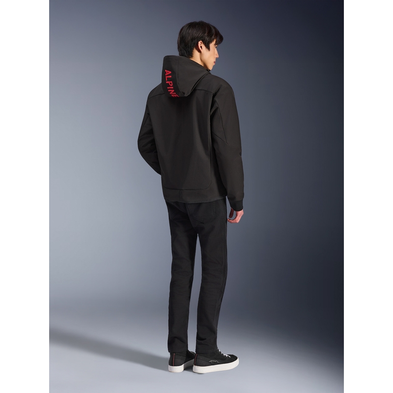 Alpinestars RADIUM TECH HOODIE motoros pulóver fekete-piros