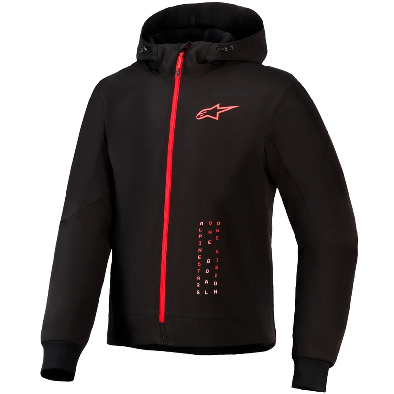 Alpinestars RADIUM TECH HOODIE motoros pulóver fekete-piros