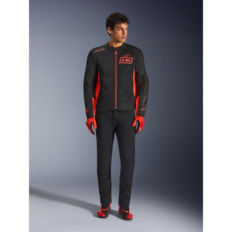 Alpinestars C-1 AIR MM93 kollekció motoros kabát fluo piros-piros-fekete