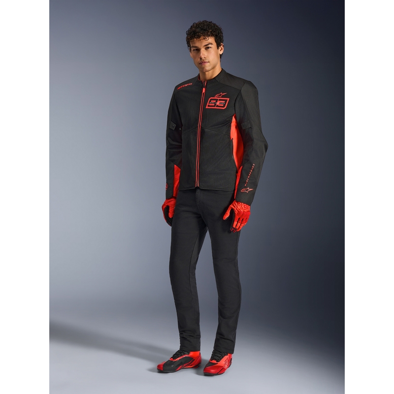 Alpinestars C-1 AIR MM93 kollekció motoros kabát fluo piros-piros-fekete