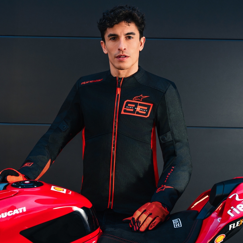 Alpinestars C-1 AIR MM93 kollekció motoros kabát fluo piros-piros-fekete