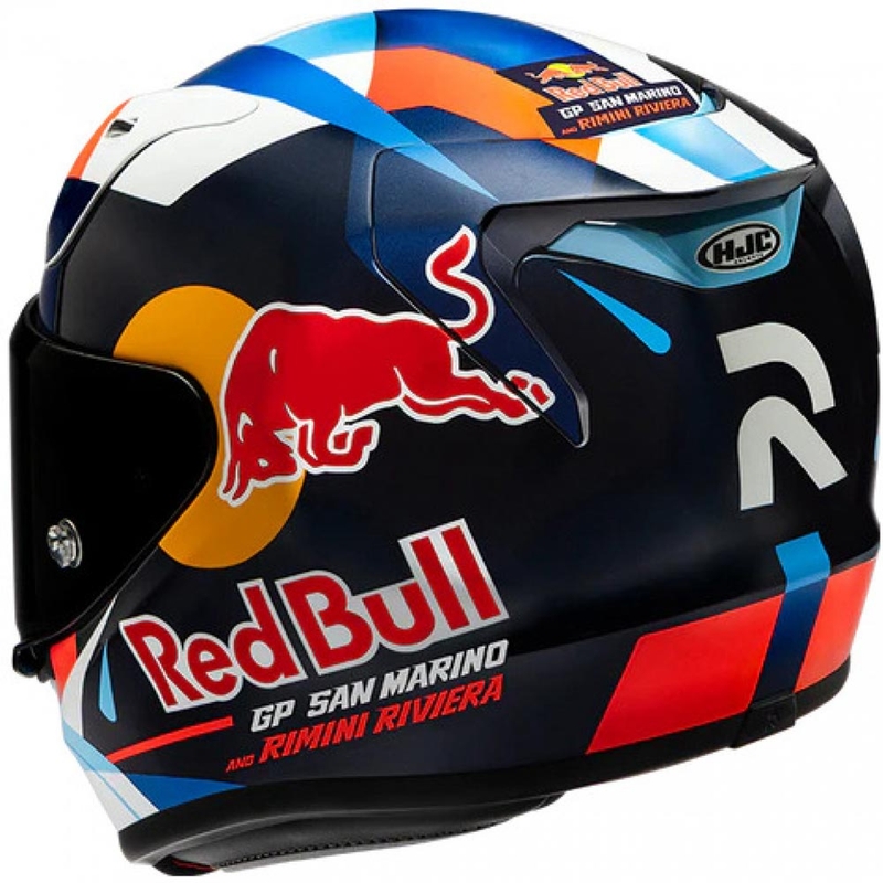 HJC RPHA 12 Red Bull Misano GP 2 MC21 zárt motoros bukóssiak kék-fehér-piros
