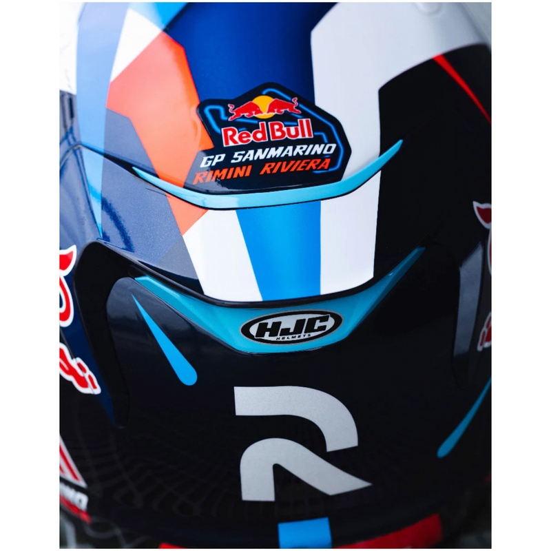 HJC RPHA 12 Red Bull Misano GP 2 MC21 zárt motoros bukóssiak kék-fehér-piros