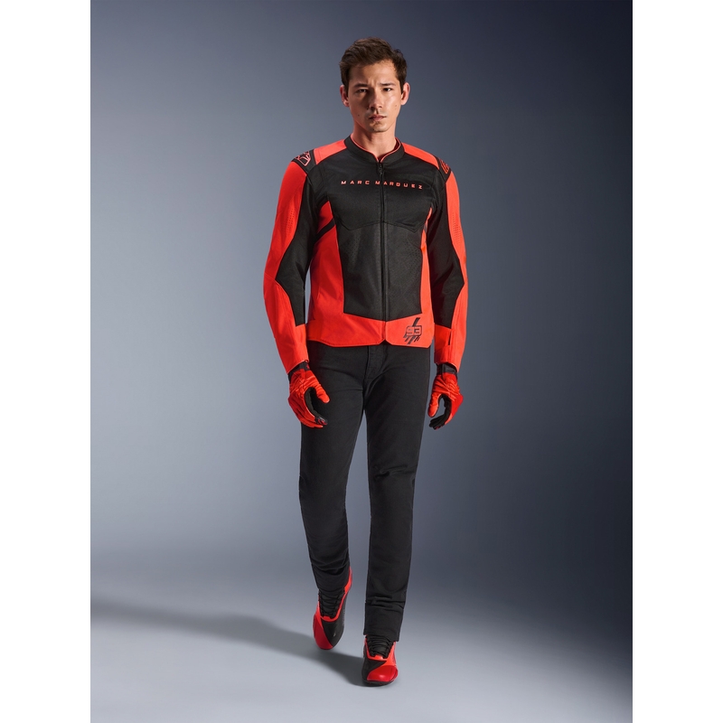 Alpinestars T-SPS Air V2 MM93 kollekció motoros kabát fluo piros-fekete