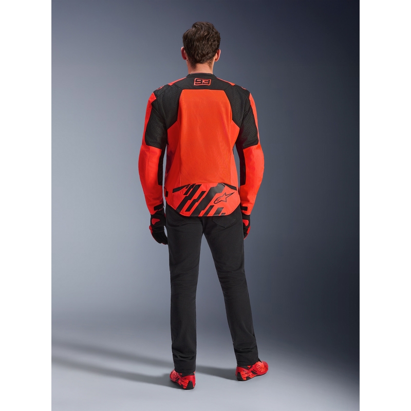 Alpinestars T-SPS Air V2 MM93 kollekció motoros kabát fluo piros-fekete