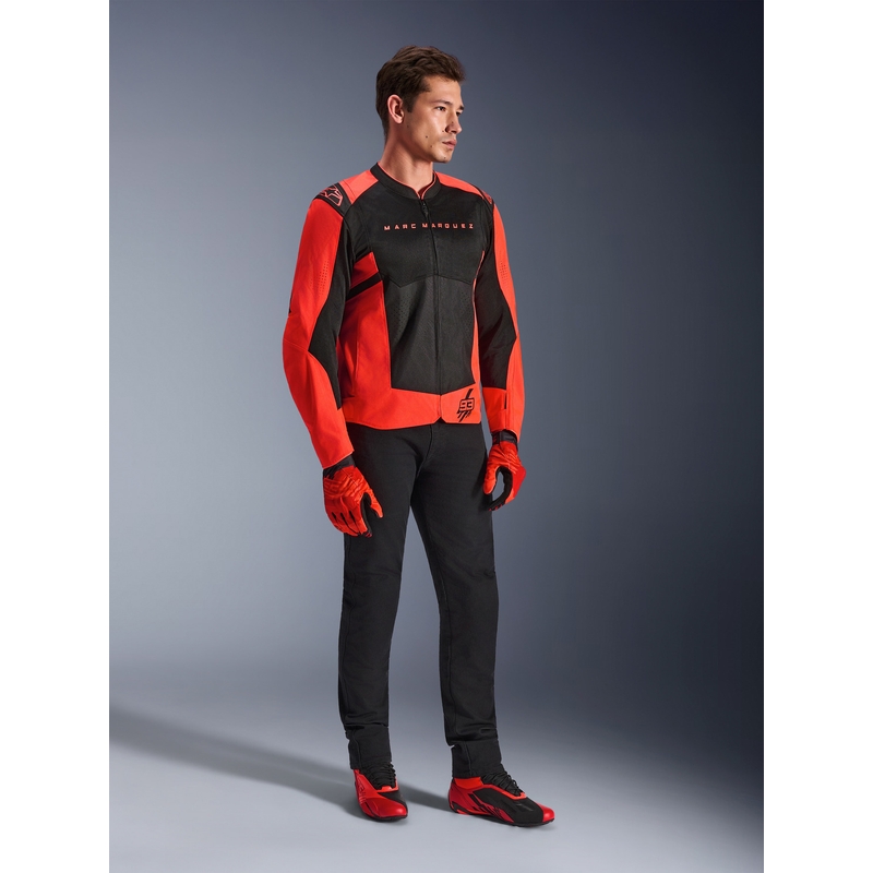 Alpinestars T-SPS Air V2 MM93 kollekció motoros kabát fluo piros-fekete