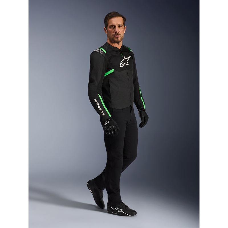 Alpinestars T-SPS Air V2 motoros kabát fekete-fluo zöld