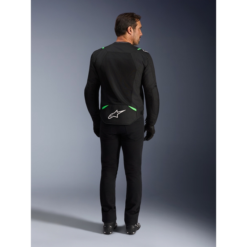 Alpinestars T-SPS Air V2 motoros kabát fekete-fluo zöld