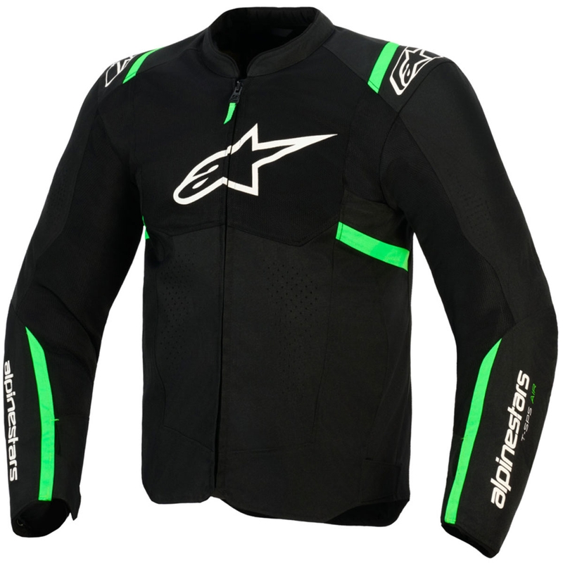 Alpinestars T-SPS Air V2 motoros kabát fekete-fluo zöld