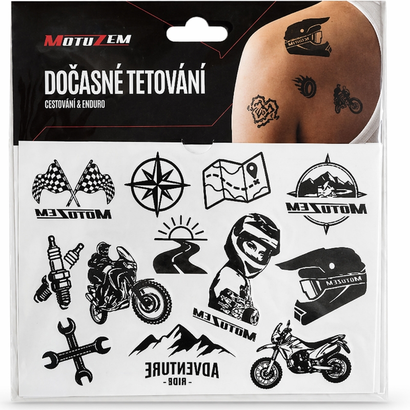 MotoZem Túra & Enduro ideiglenes tetoválás