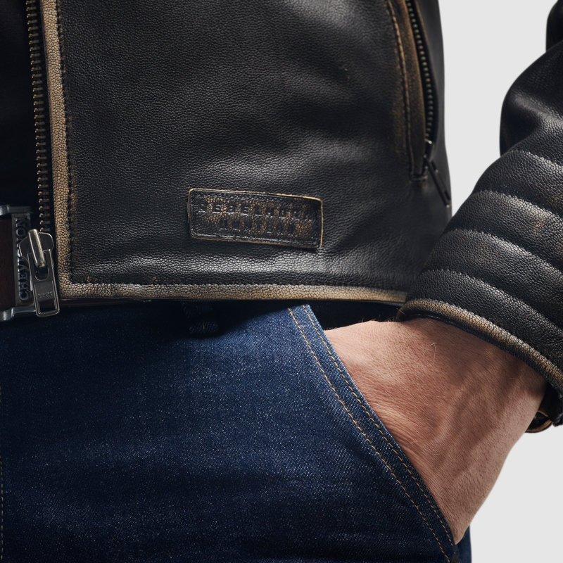 Rebelhorn Hunter II motoros bőrkabát barna - II. minőség