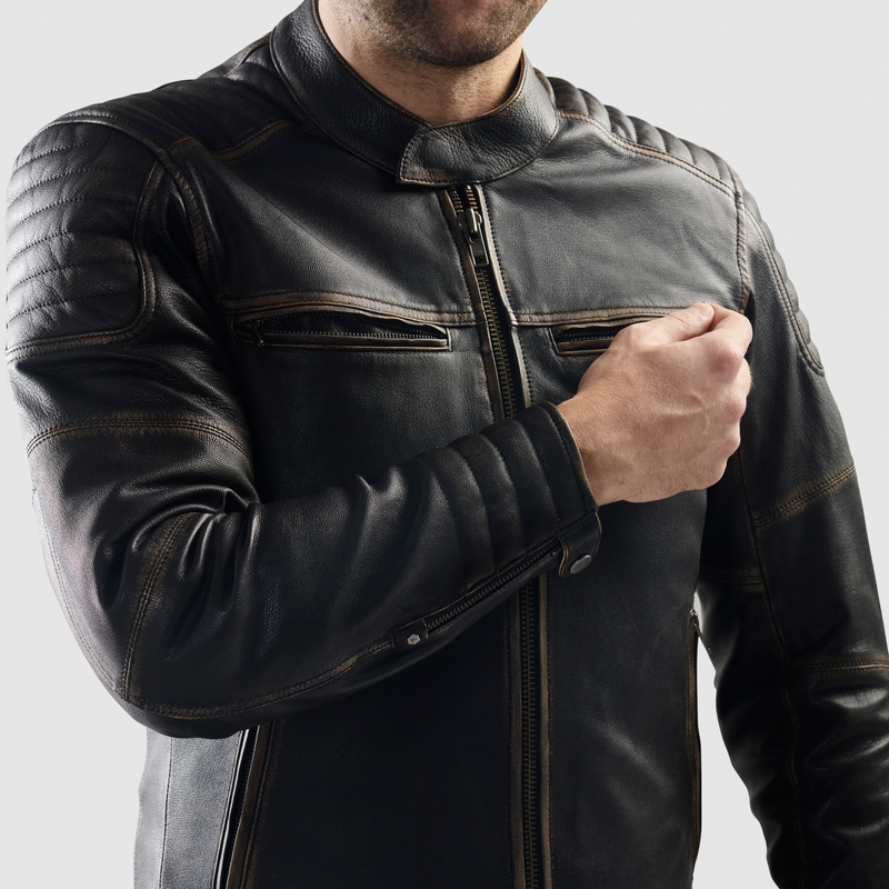 Rebelhorn Hunter II motoros bőrkabát barna - II. minőség