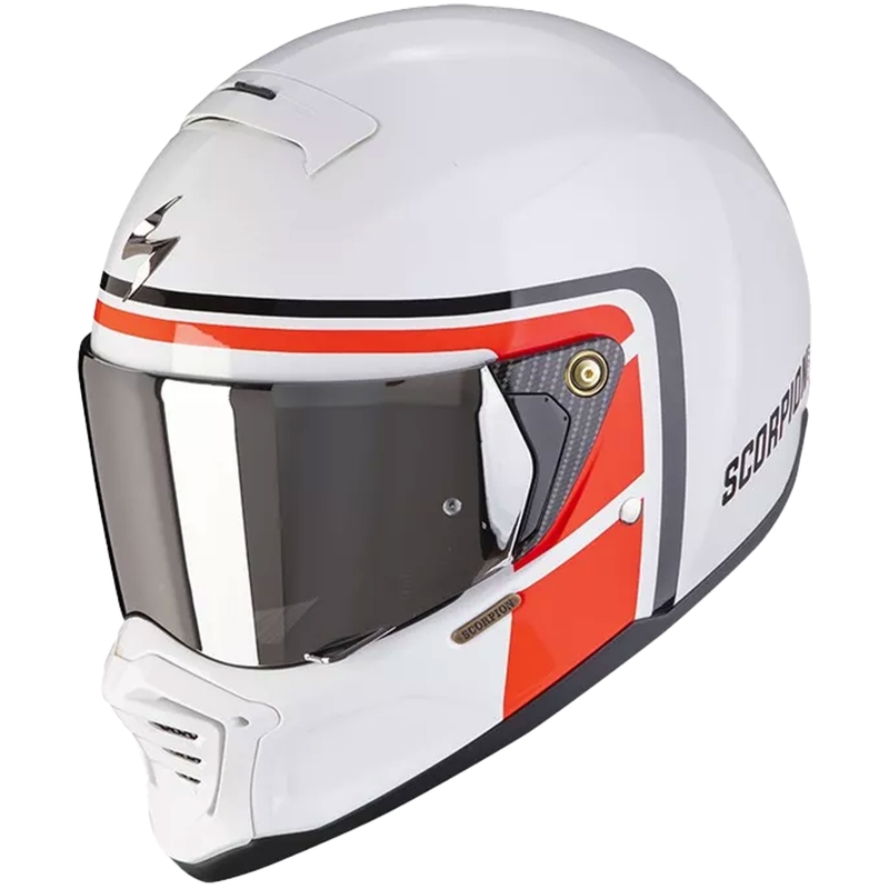 Scorpion EXO-HX1 NOSTALGIA motoros bukósisak fehér-piros-fekete - II. minőség