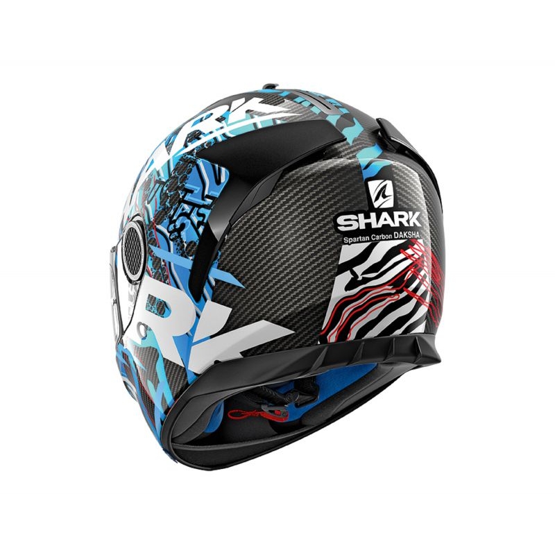 Integrált sisak SHARK SPARTAN CARBON Daksha fekete-fehér-kék