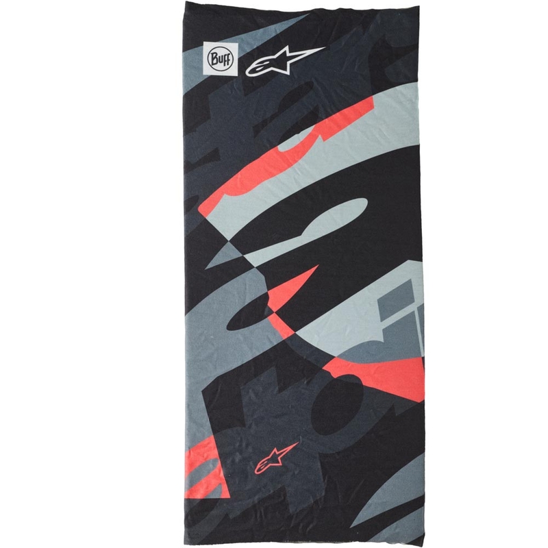 Alpinestars BUFF Mogress nyakmelegítő camo-fekete-fluo piros-szürke