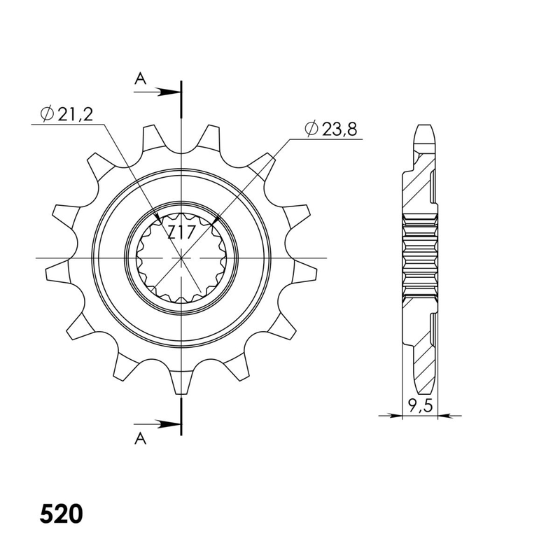 Első lánckerék SUPERSPROX 13 fogak,520
