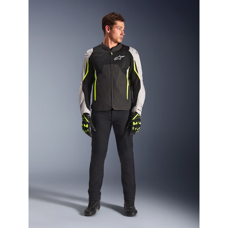Alpinestars AST V3 Air motoros kabát fehér-fluo sárga-fekete