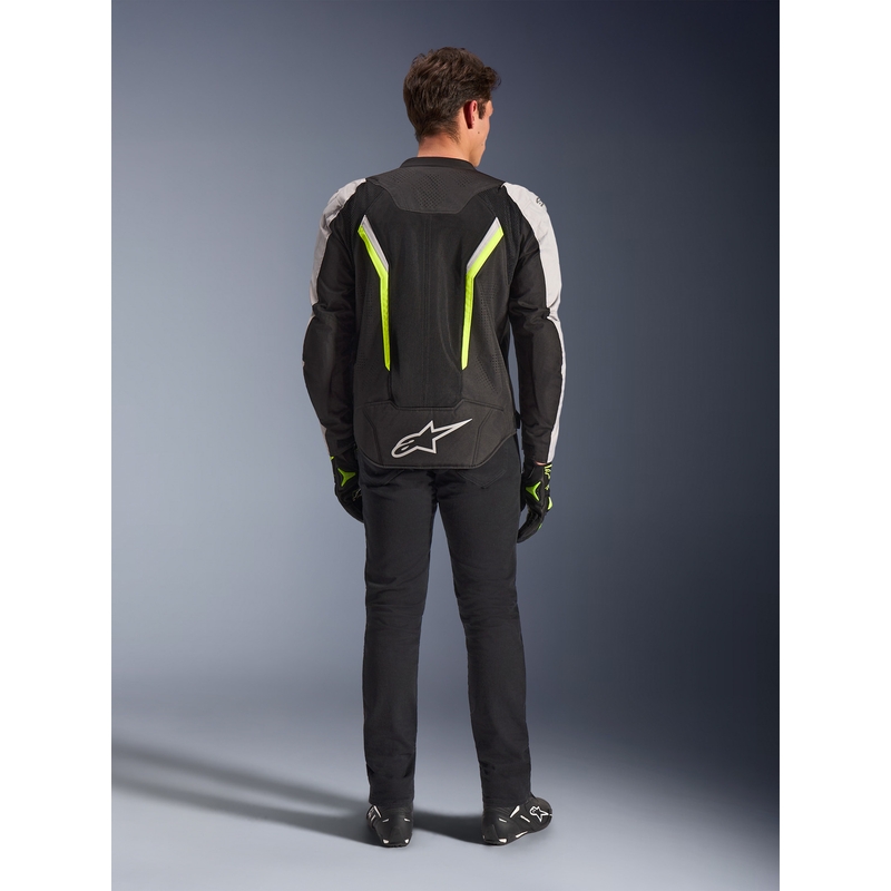 Alpinestars AST V3 Air motoros kabát fehér-fluo sárga-fekete