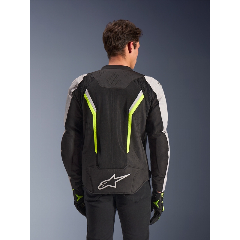 Alpinestars AST V3 Air motoros kabát fehér-fluo sárga-fekete