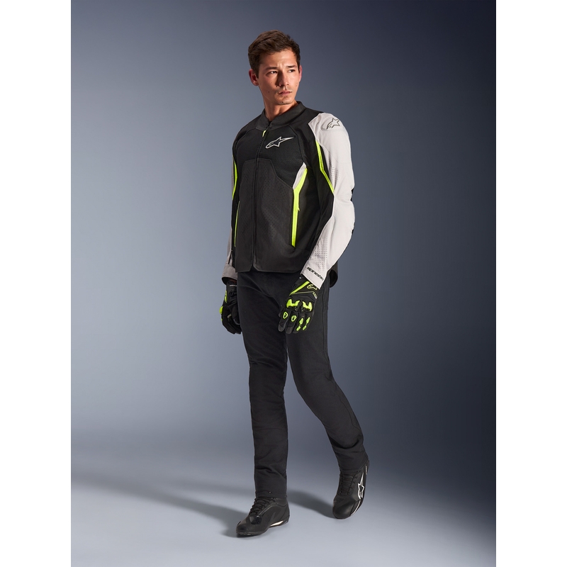 Alpinestars AST V3 Air motoros kabát fehér-fluo sárga-fekete