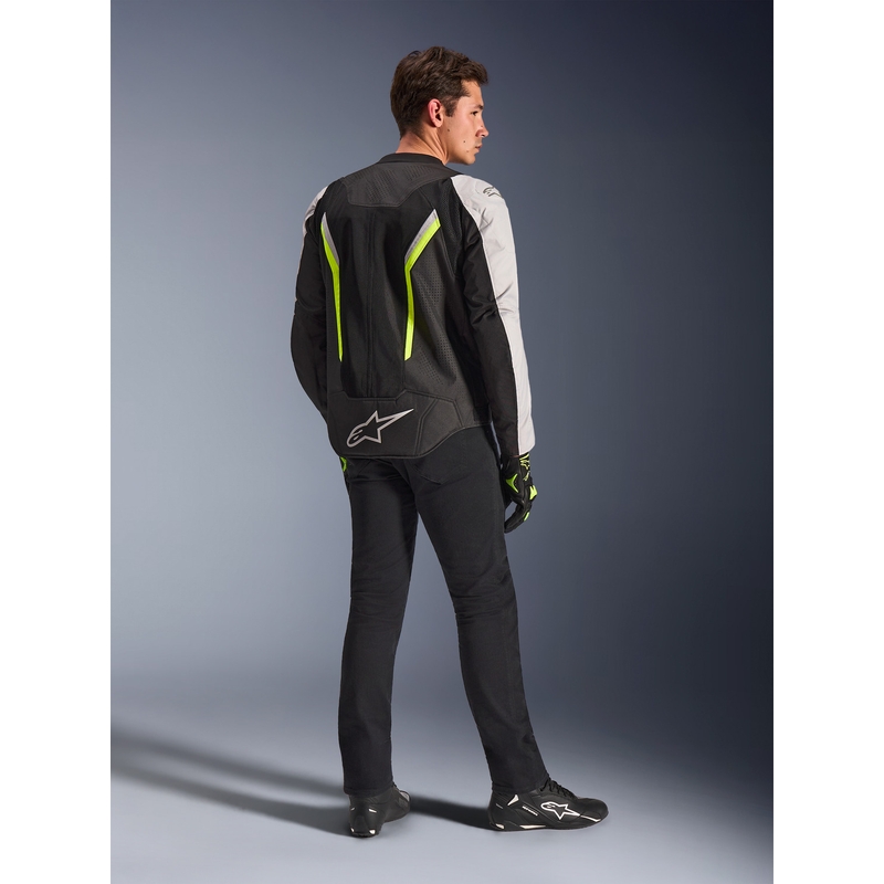 Alpinestars AST V3 Air motoros kabát fehér-fluo sárga-fekete
