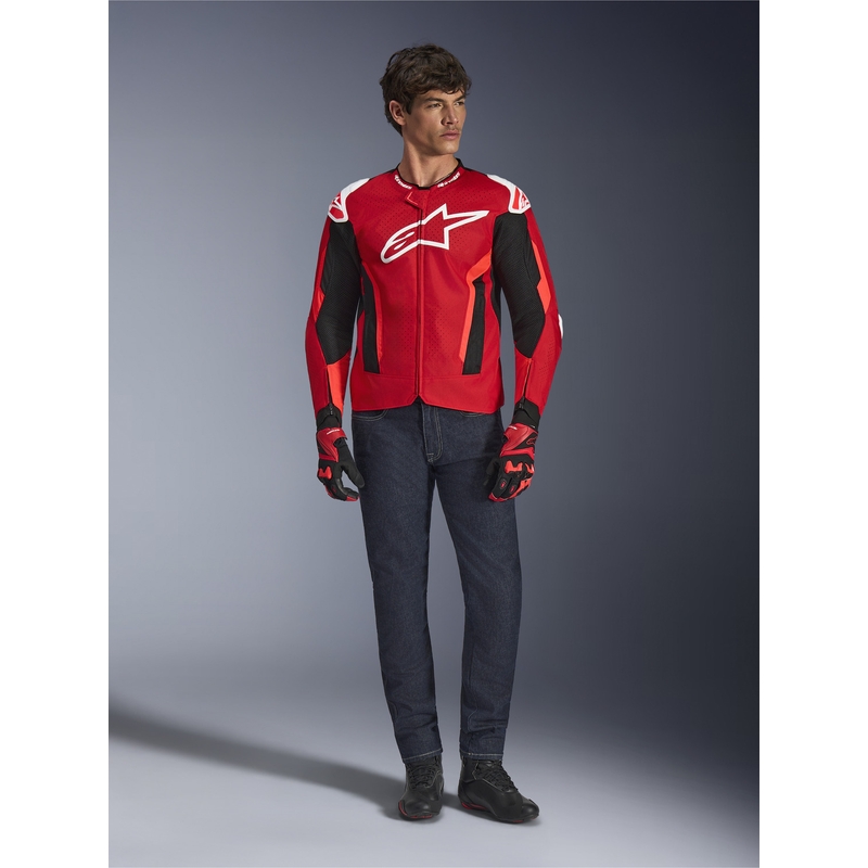 Alpinestars T-GP AIR motoros kabát piros-fluo piros-fehér-fekete