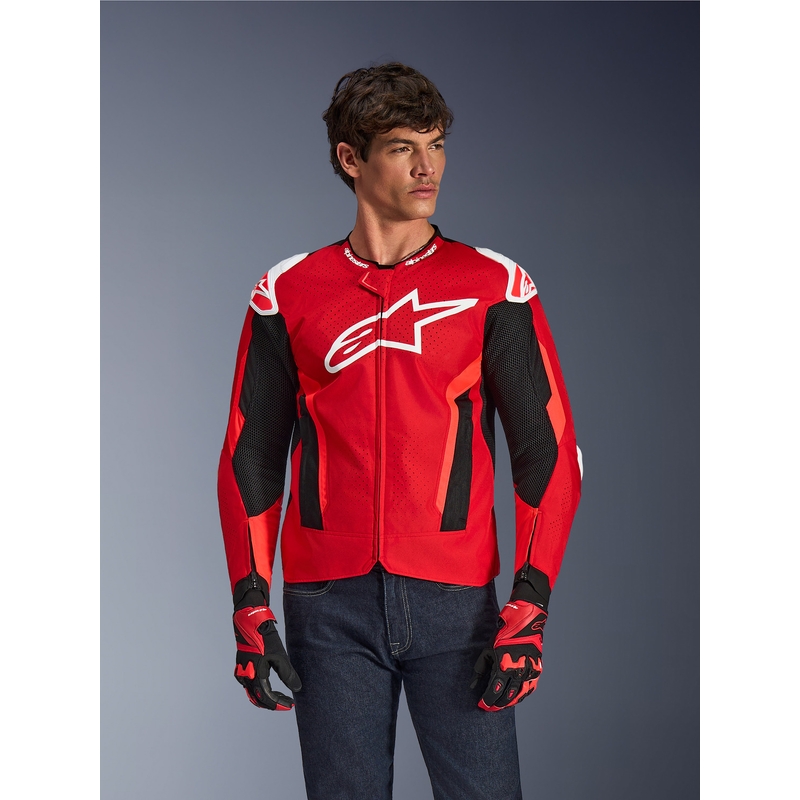 Alpinestars T-GP AIR motoros kabát piros-fluo piros-fehér-fekete
