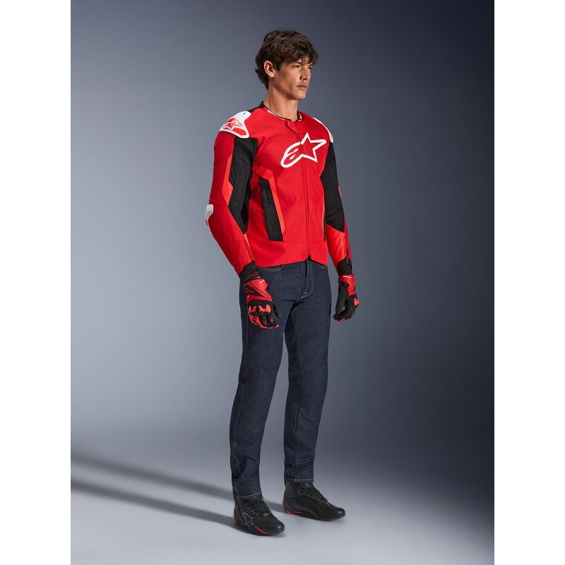 Alpinestars T-GP AIR motoros kabát piros-fluo piros-fehér-fekete