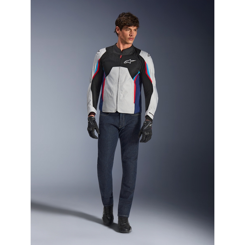 Alpinestars AST V3 Air motoros kabát fehér-kék-piros-fekete