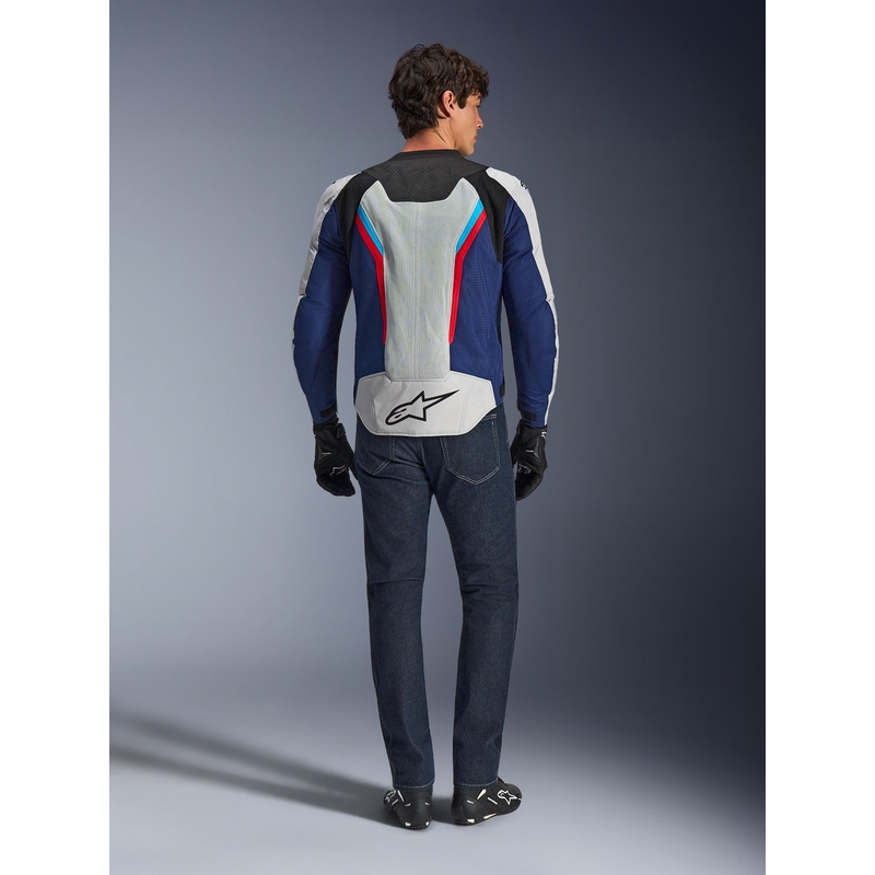 Alpinestars AST V3 Air motoros kabát fehér-kék-piros-fekete