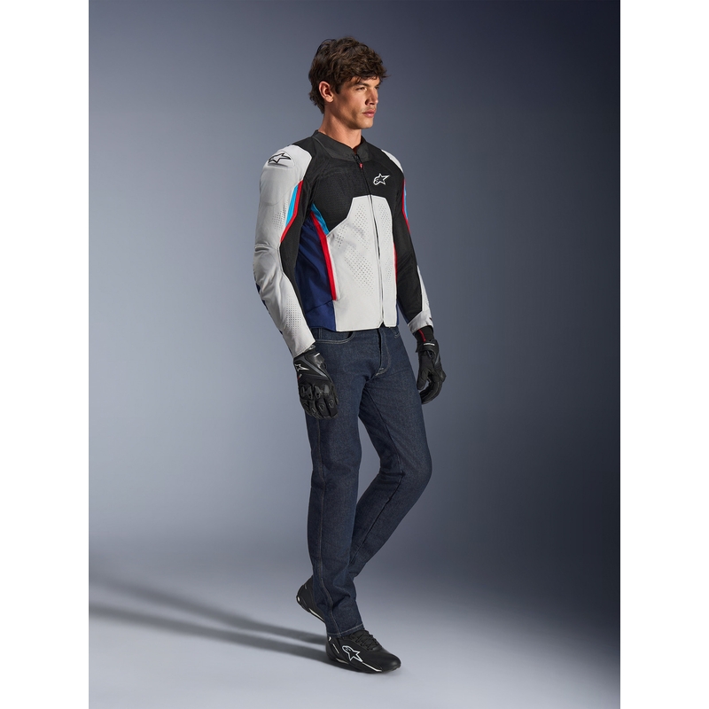 Alpinestars AST V3 Air motoros kabát fehér-kék-piros-fekete