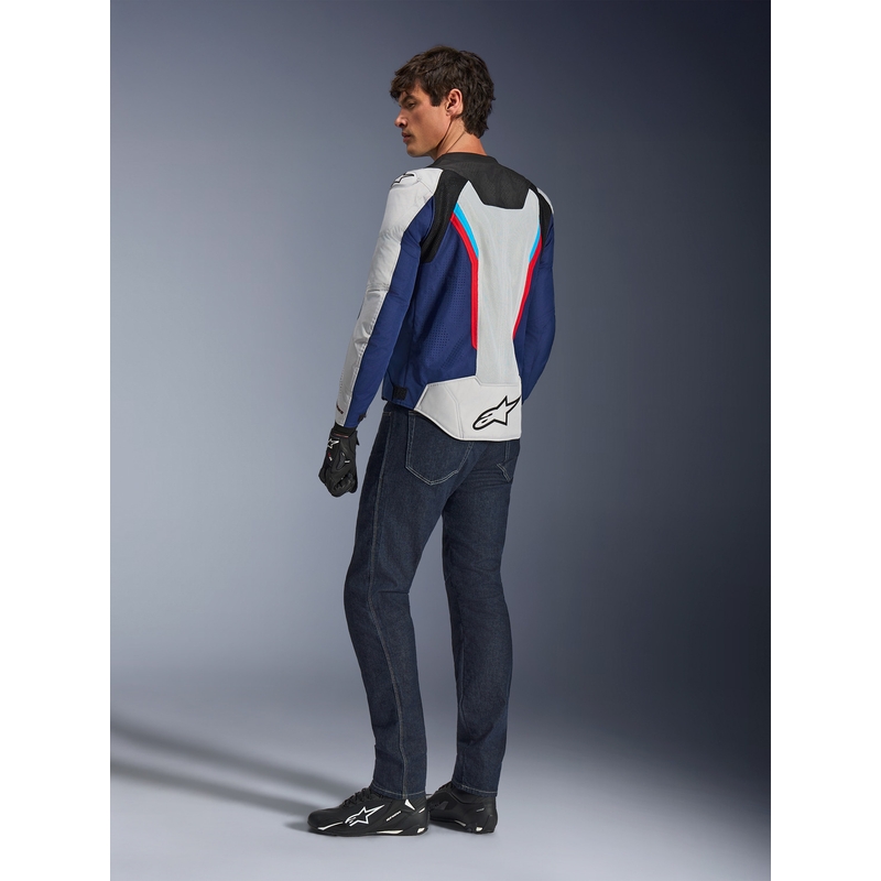 Alpinestars AST V3 Air motoros kabát fehér-kék-piros-fekete