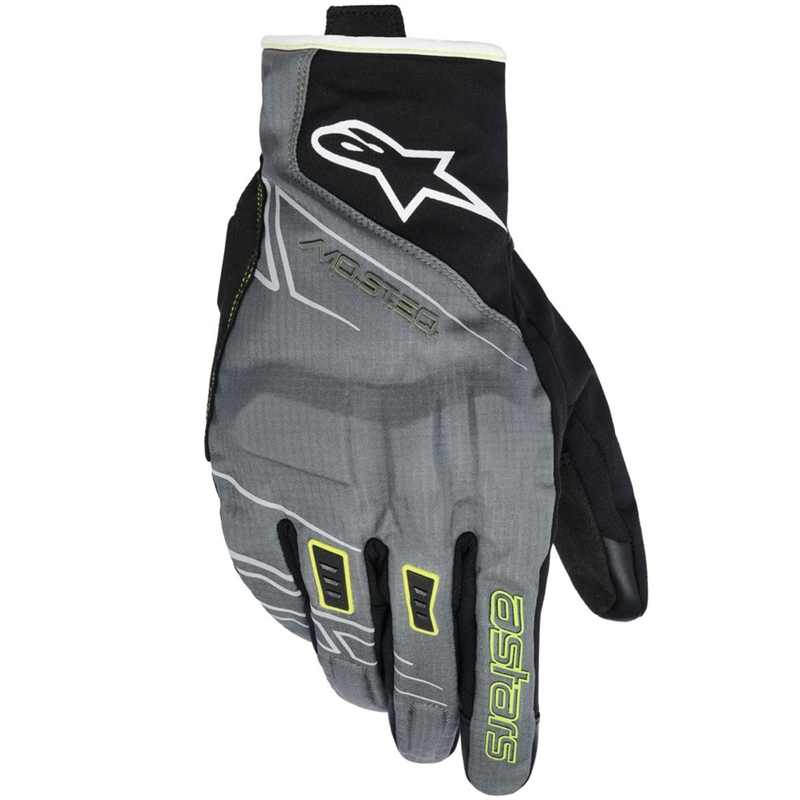 Alpinestars MOBLAST WATERPROOF motoros kesztyű szürke-fekete-fluo sárga-fehér