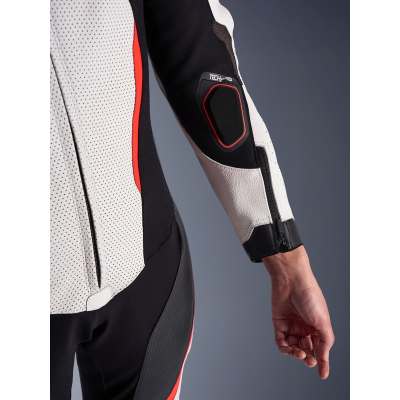 Alpinestars Stella GP-R7 női egyrészes motoros bőroverál fehér-fluo piros-fekete