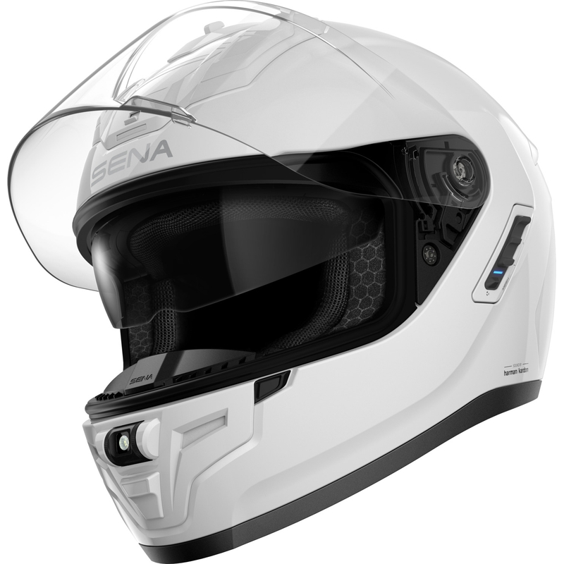 SENA Phantom ANC zárt motoros bukósisak headsettel fényes fehér