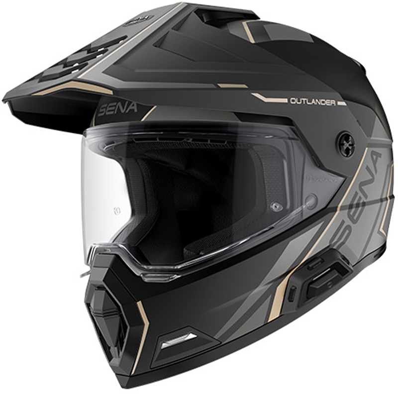 SENA Outlander enduro motoros bukósisak headsettel matt fekete