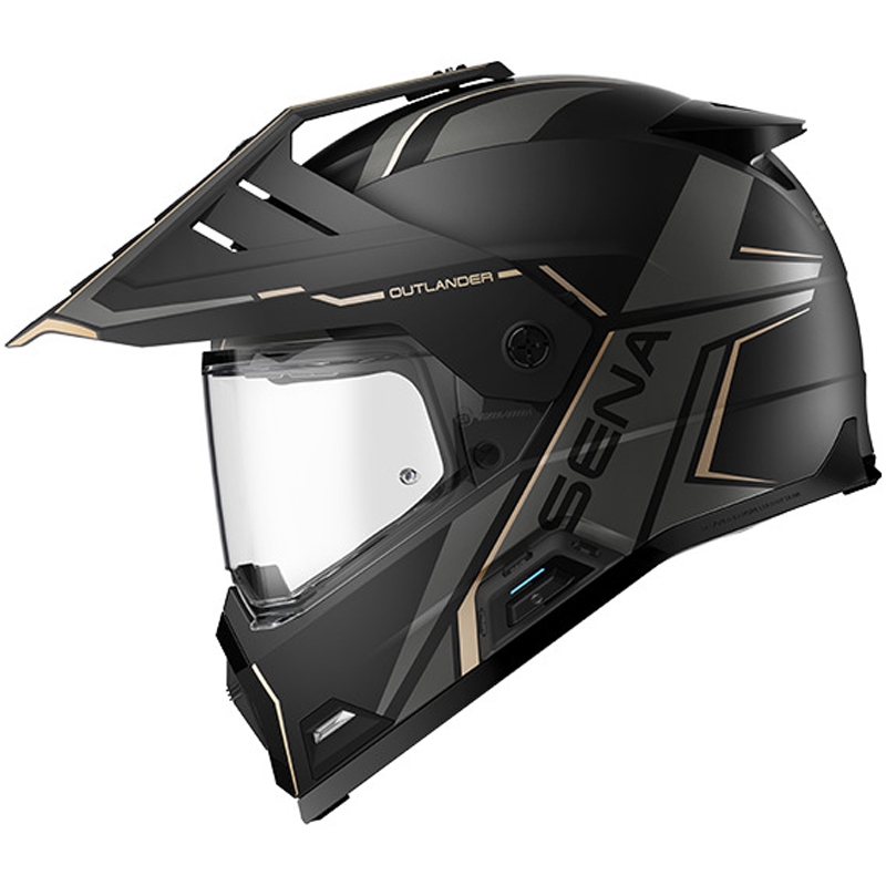 SENA Outlander enduro motoros bukósisak headsettel matt fekete