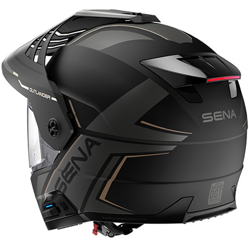SENA Outlander enduro motoros bukósisak headsettel matt fekete